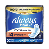 Always Maxi Overnight Pads Size 4 (Pack of 6)