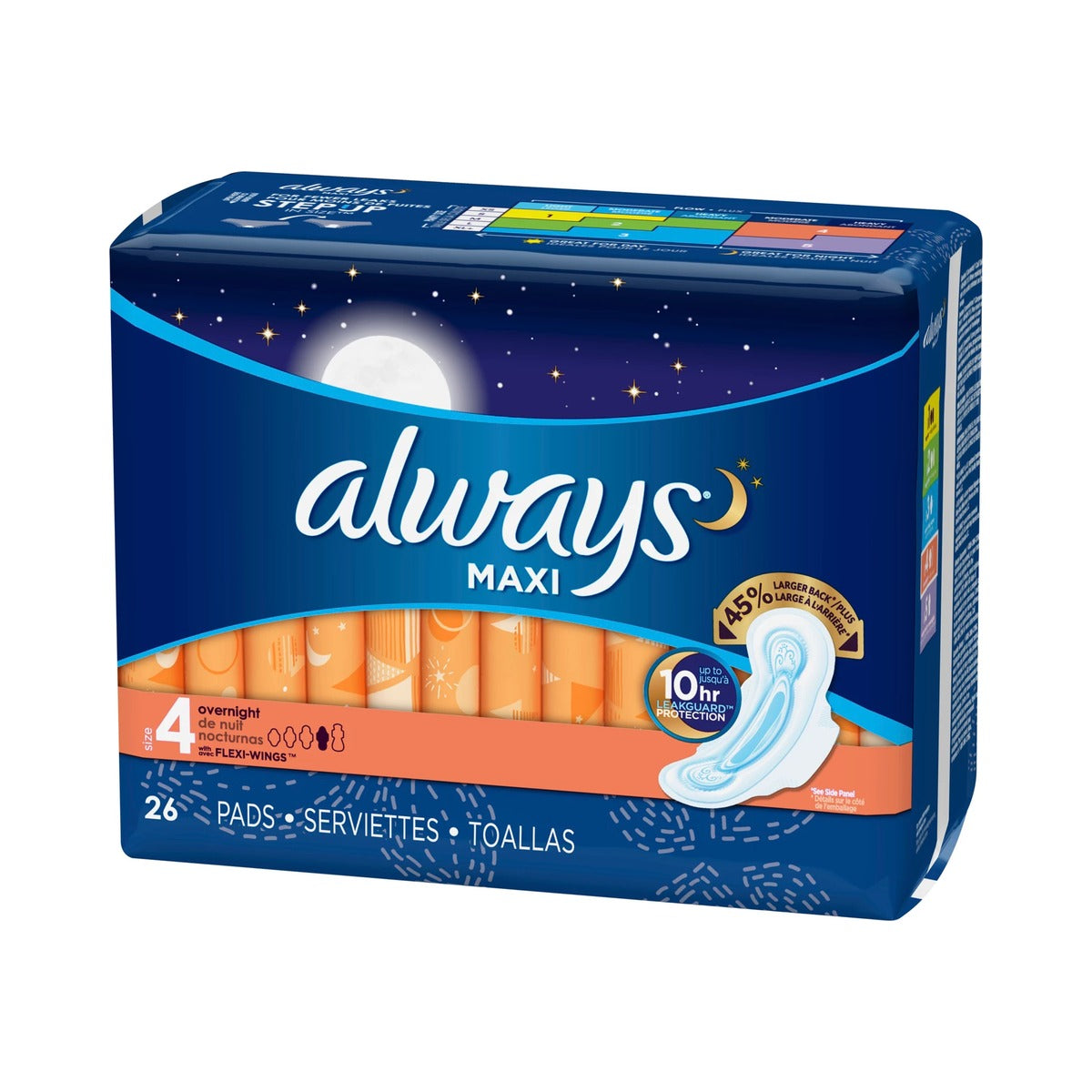Always Maxi Overnight Pads Size 4 (Pack of 6) - view 3