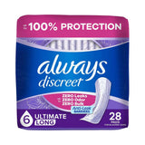 Always Discreet Extra Heavy Long Incontinence Pads 28 Count (Pack of 2)