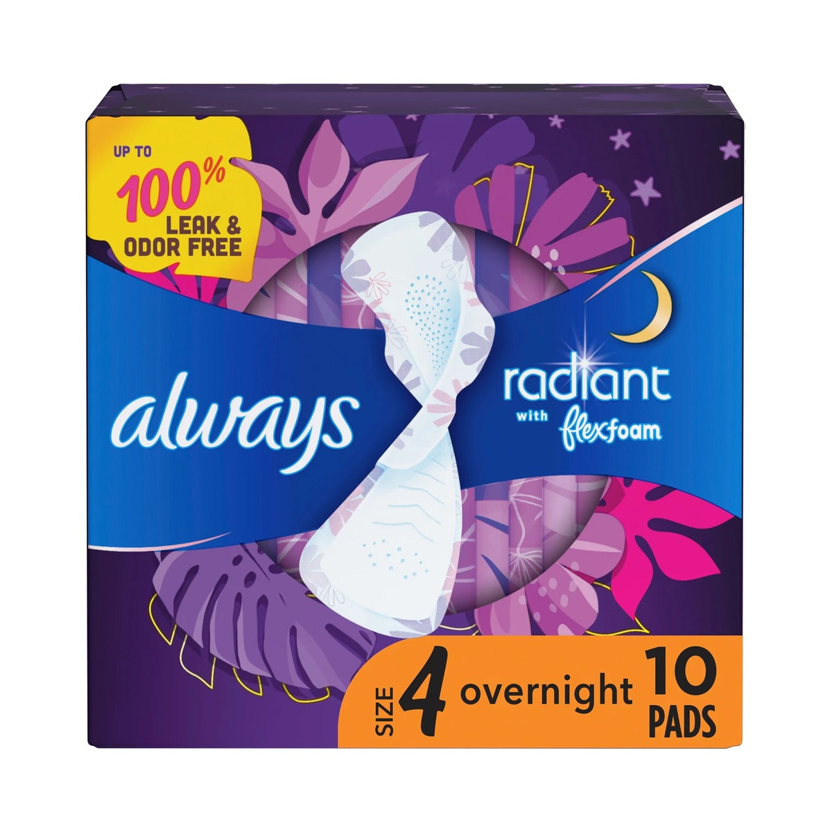 Always Radiant Overnight Pads Size 4 (Pack of 12) - view 2
