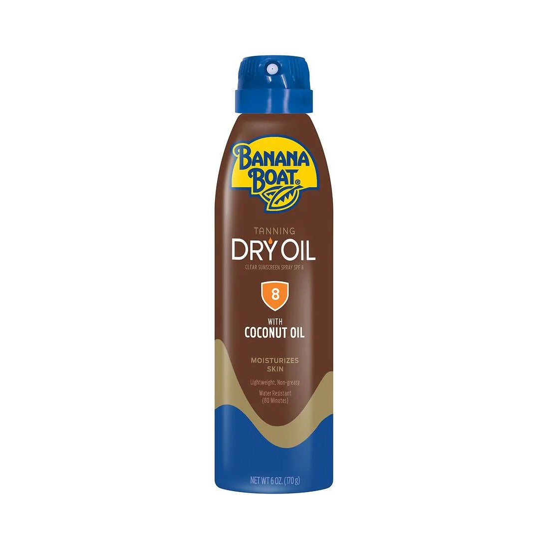 Banana Boat Dry Oil Clear Sunscreen Spray SPF 8 6 Oz (Pack of 12)