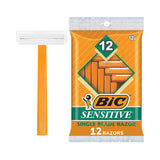 BIC Sensitive Disposable Razors for Men 1 Blade (Pack of 72)