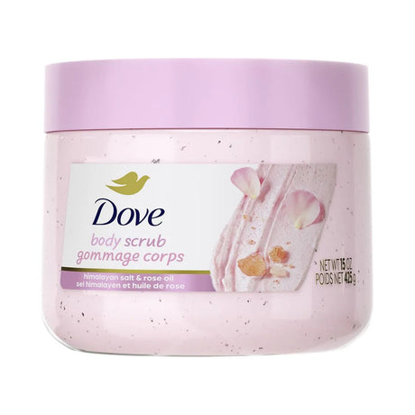 Dove Exfoliating Body Scrub Himalayan Salt & Rose Oil 15 Oz (Pack of 12)