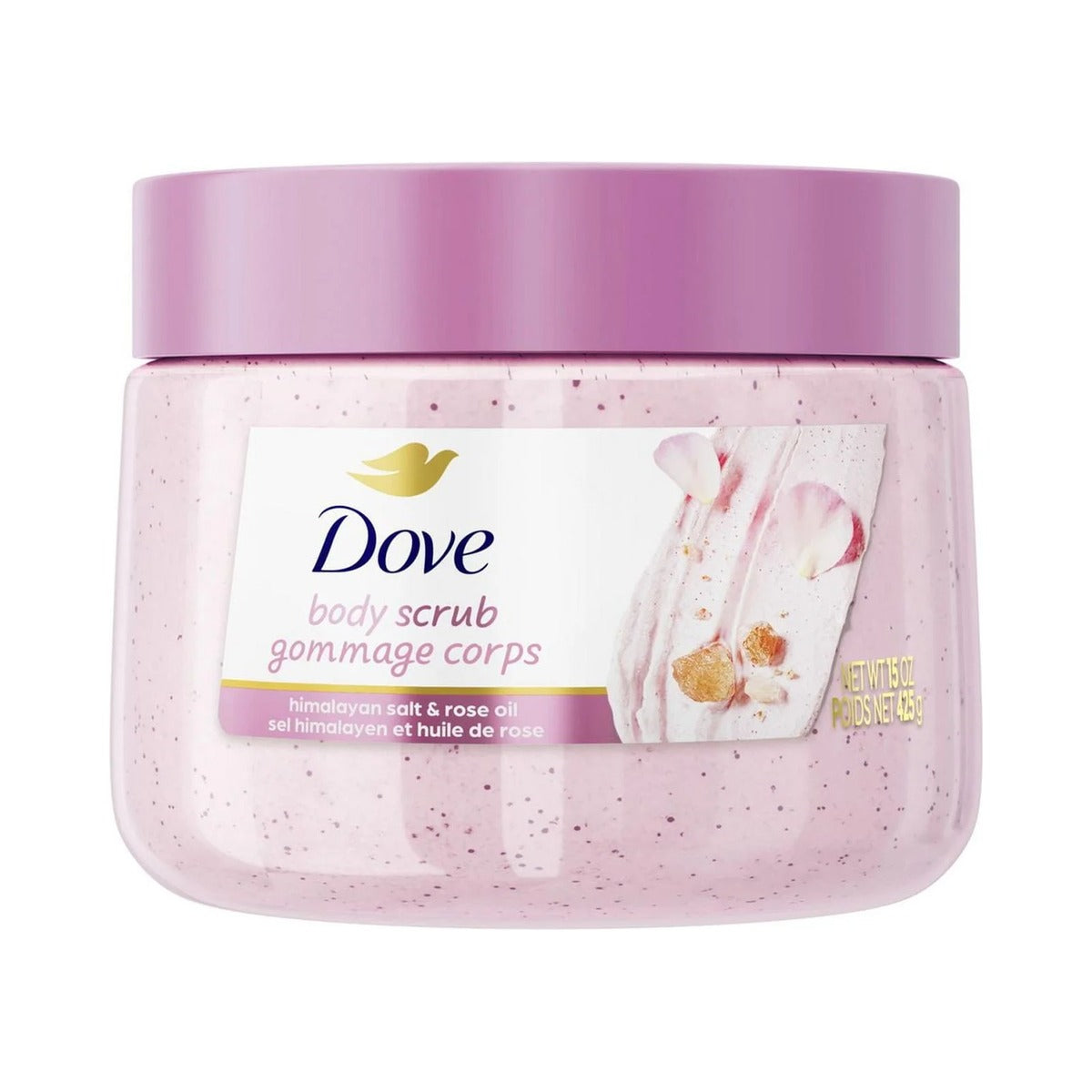 Dove Exfoliating Body Scrub Himalayan Salt & Rose Oil 15 Oz (Pack of 12) - view 2