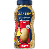 Planters Unsalted Dry Roasted Peanuts 16 OZ (Pack of 12)