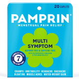 Pamprin Maximum Strength Multi-Symptom Menstrual Pain Relief Caplets 20 Ct 1.12 Oz (Pack of 24)