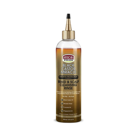 African Pride Black Castor Miracle Braid Rinse 12 Oz (Pack of 6)