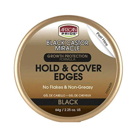African Pride Black Castor Miracle Edge 2.25 Oz (Pack of 12)