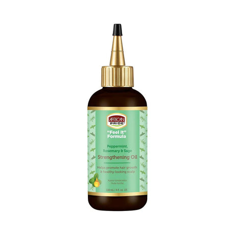 African Pride Feel It Formula Strengthening Oil 4 Fl Oz (Pack of 6)