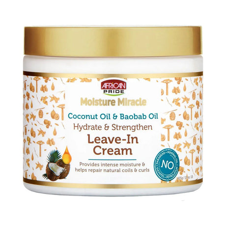 African Pride Coconut & Baobab Oil Leave-In Cream 15 Oz (Pack of 6)