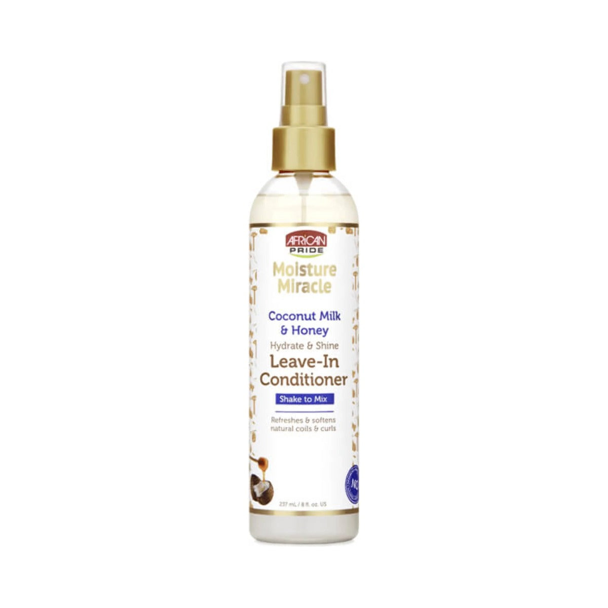 African Pride Moisture Miracle Leave-In Conditioner Spray 8 Oz (Pack of 6)