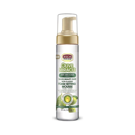 African Pride Olive Miracle Mousse 8.5 Oz (Pack of 6)