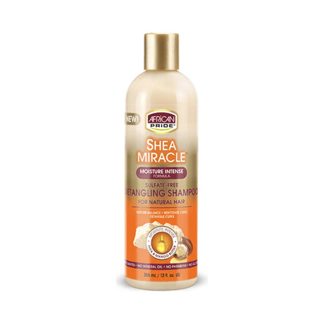 African Pride Shea Butter Miracle Detangling Shampoo 12 Oz (Pack of 12)