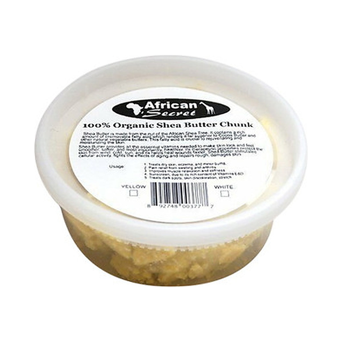 African Secret 100% Organic Shea Body Butter 8 Oz (Pack of 12)