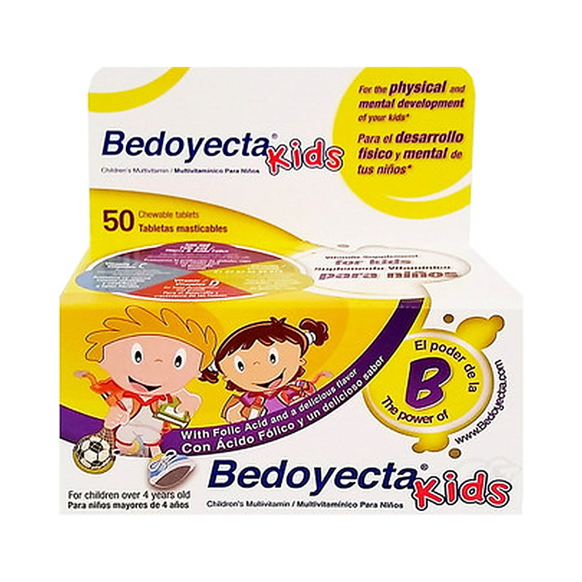 Bedoyecta Kids Dietary Supplement Tablets 50 Count (Pack of 24)