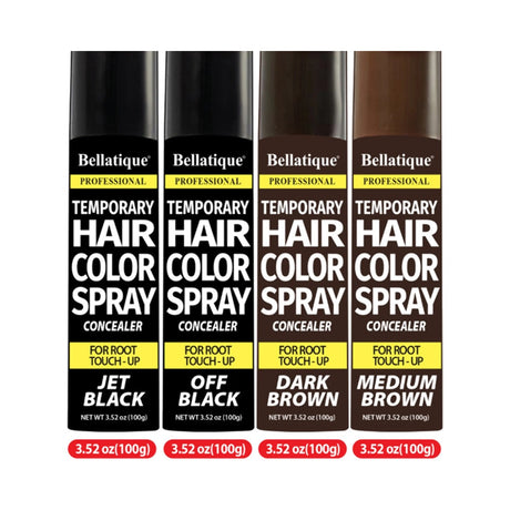 Bellatique Professional Temporary Hair Color Spray Dark Brown #2 (Pack of 48)