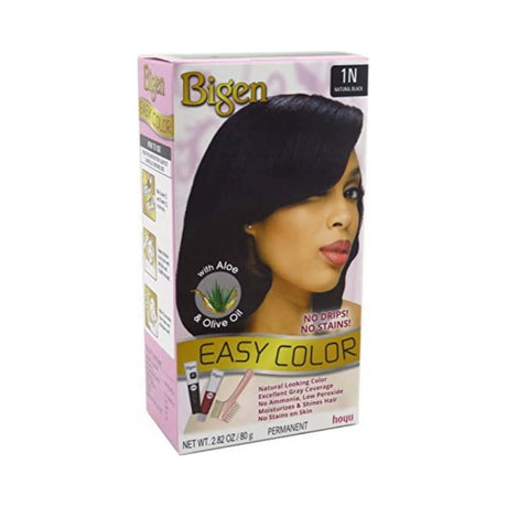 Bigen Easy Color Permanent Hair Dye Natural Black 2.82 Oz (Pack of 12)