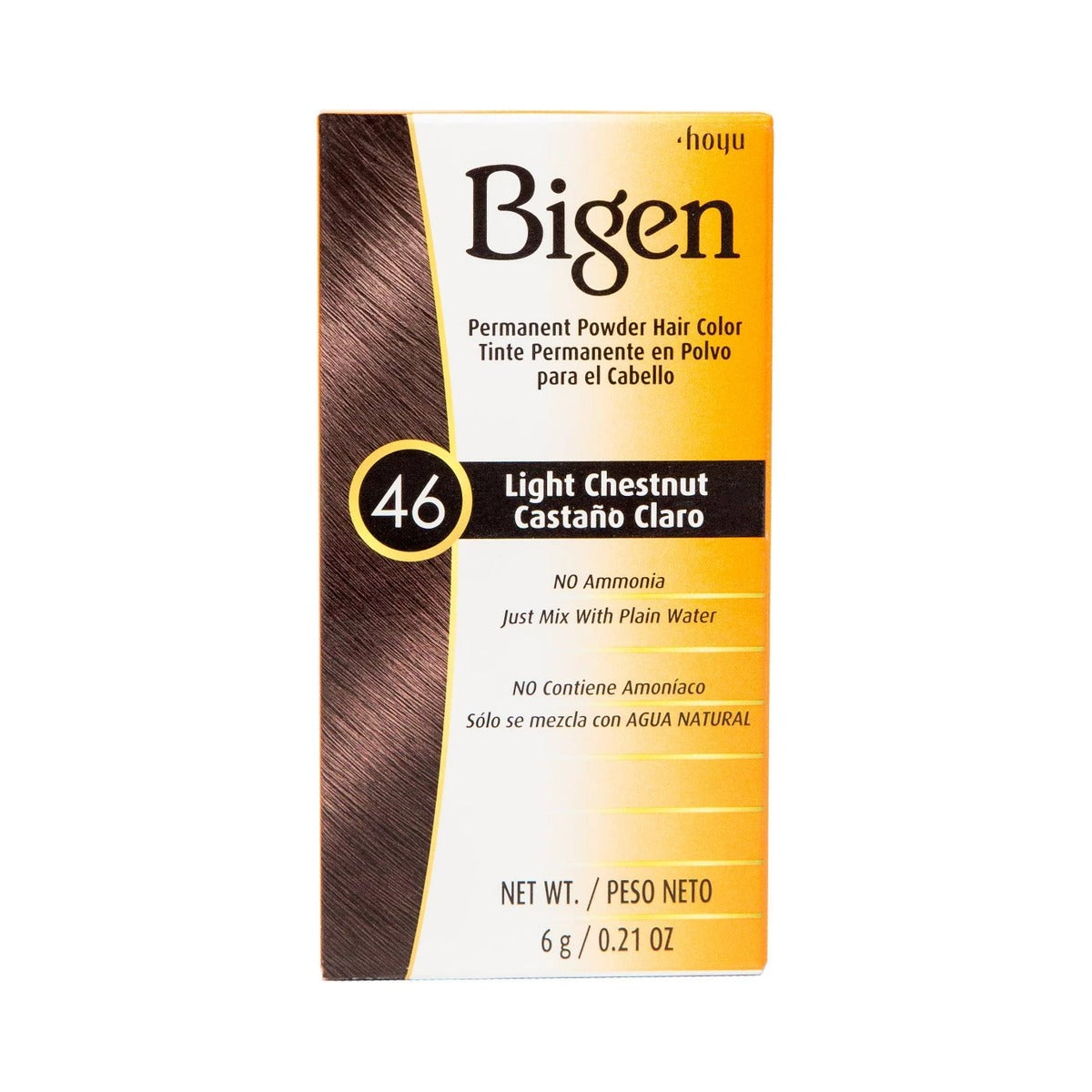 Bigen Permanent Powder Hair Color 46 Light Chestnut 0.21 Oz (Pack of 36)