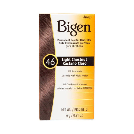 Bigen Permanent Powder Hair Color 46 Light Chestnut 0.21 Oz (Pack of 36)