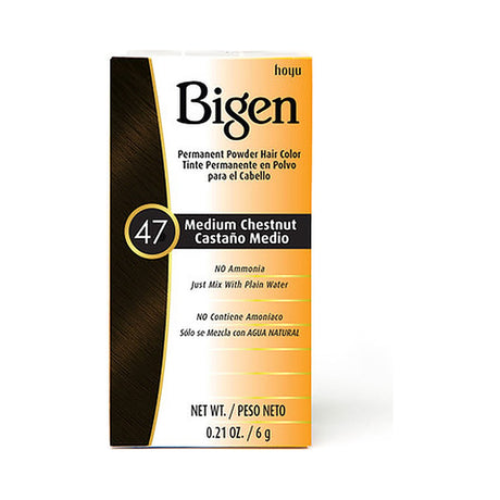 Bigen Permanent Hair Color Powder Medium Chestnut 47 (Pack of 36)