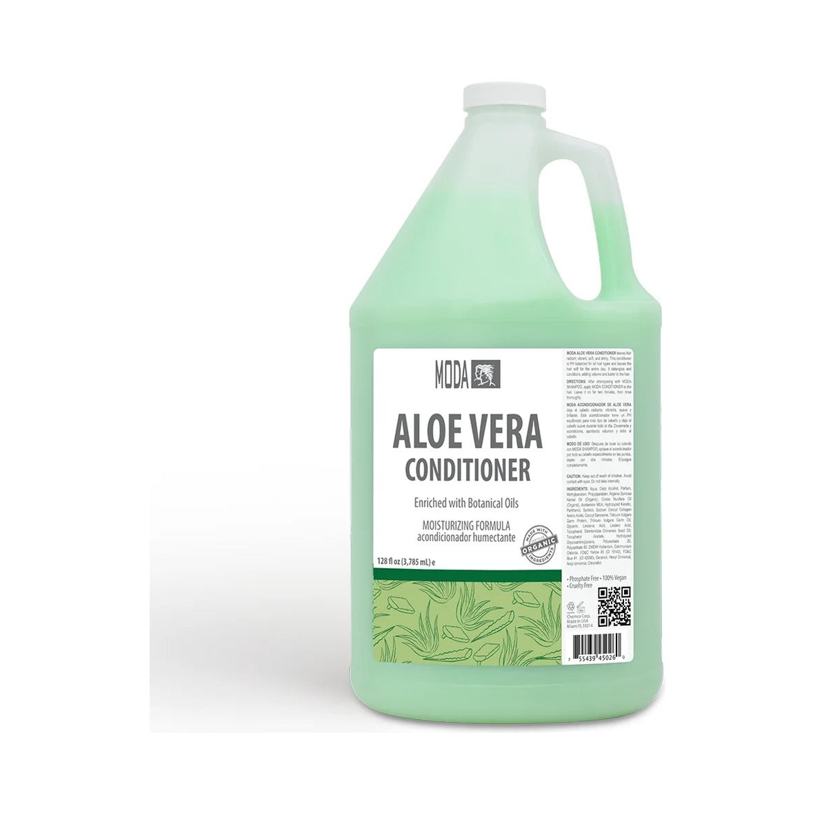 Moda Moisturizing Aloe Vera Conditioner 128 Oz (Pack of 4)