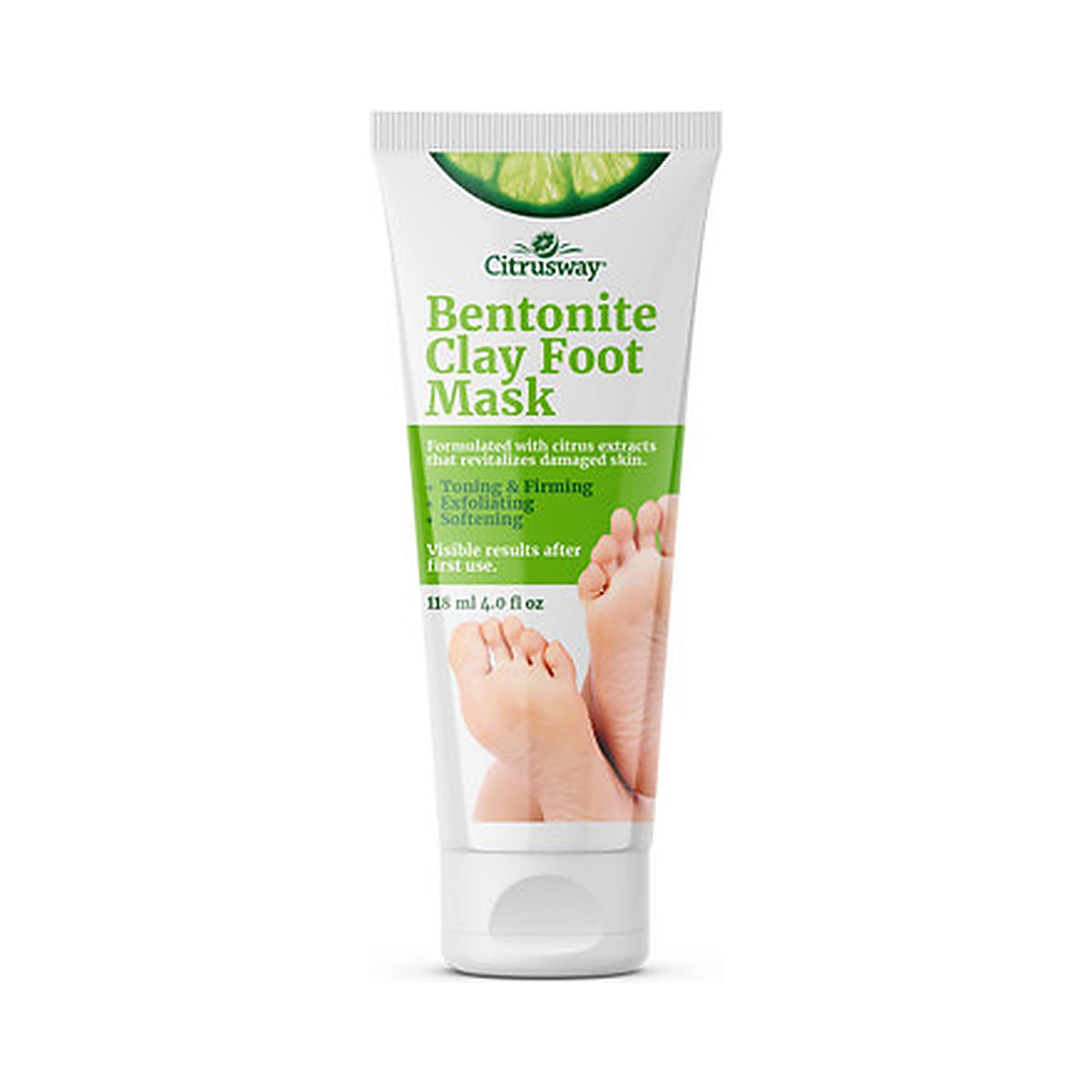 Citrusway Bentonite Clay Foot Mask 4 Fl Oz (Pack of 24)