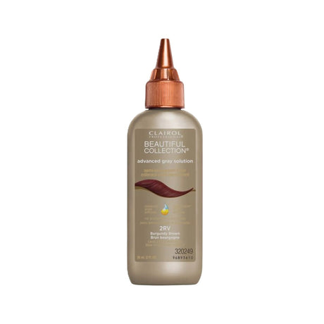 Clairol Advanced Gray Solution Semi-Permanent Hair Color 2RV Burgundy Brown 3 Oz