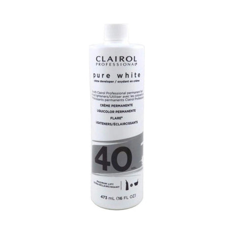 Clairol Pure White 40 Volume Creme Developer 16 Oz (Pack of 12)