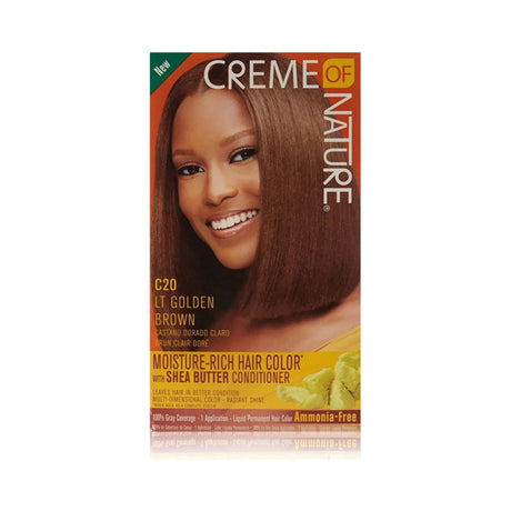 Creme of Nature Permanent Hair Color Light Golden Brown (Pack of 12)
