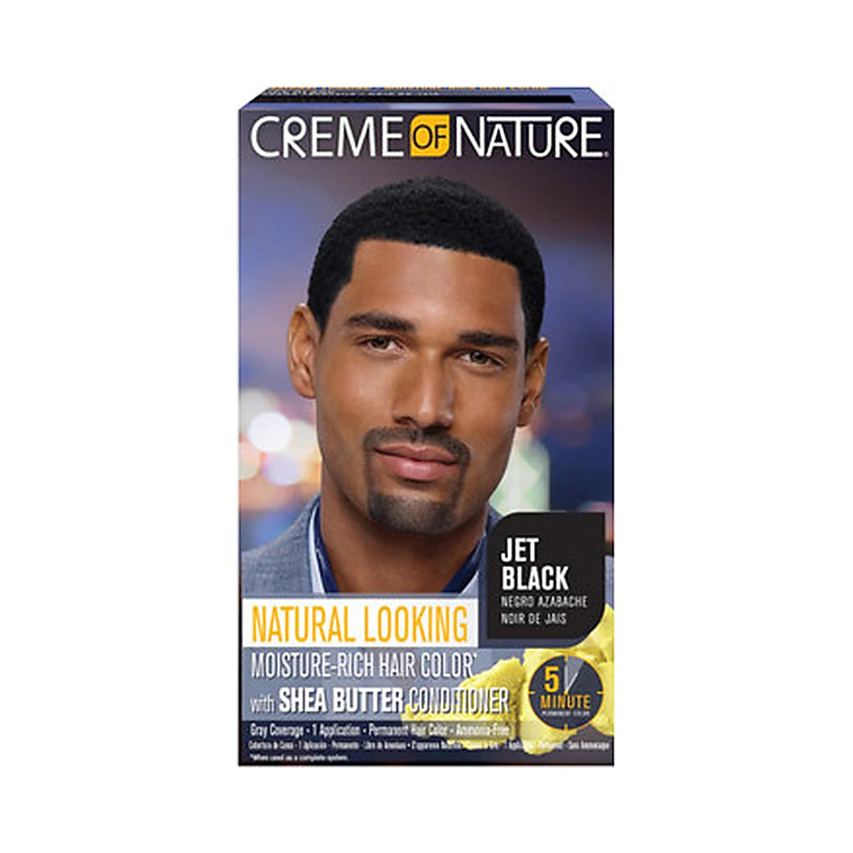 Creme of Nature Moisture Rich Liquid Hair Color for Men #3 Jet Black (Pack of 12