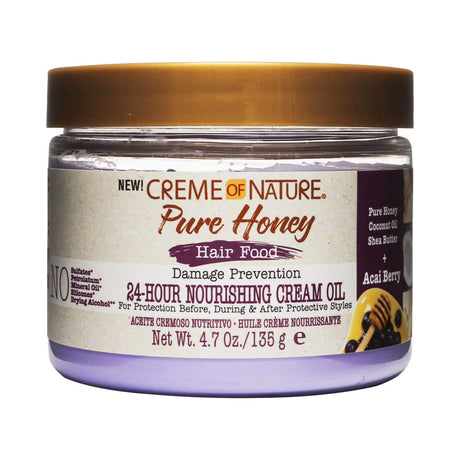 Creme of Nature Pure Honey Hair Food Cream 4.7 Oz (Pack of 12)