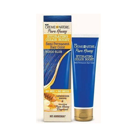 Creme Of Nature Pure Honey Indigo Blue Semi-Permanent Hair Color 3 Oz (Pack of 1