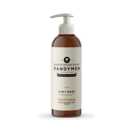 Dandymen Collection 3-in-1 Shampoo Conditioner Body Wash 16 Oz (Pack of 8)