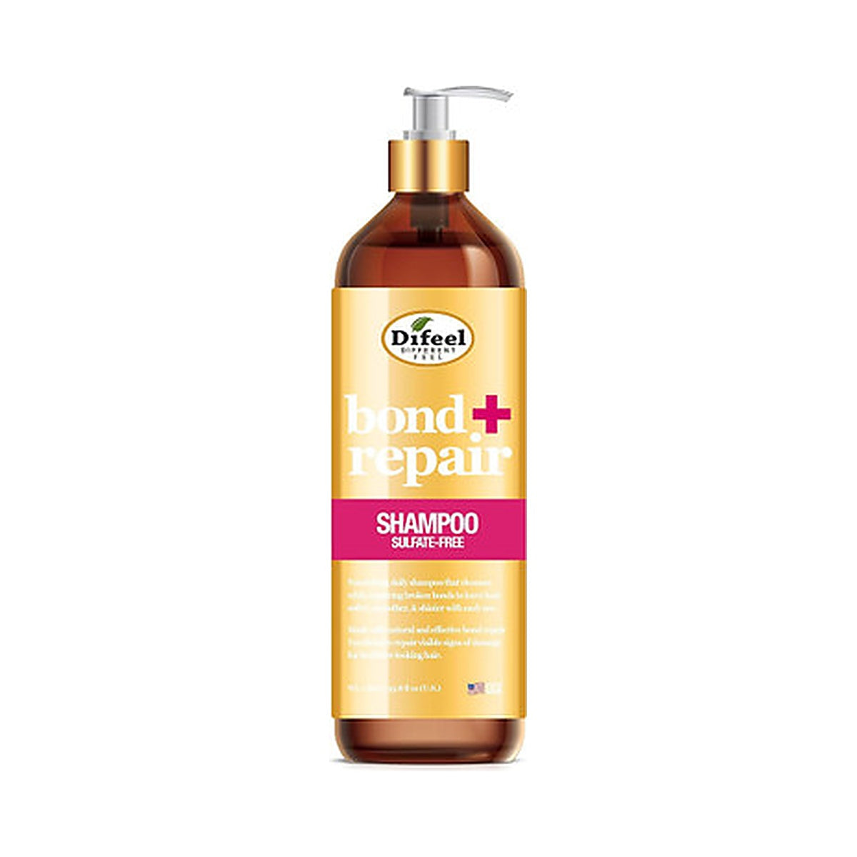 Difeel Bond+Repair Shampoo 33.8 Oz (Pack of 6)