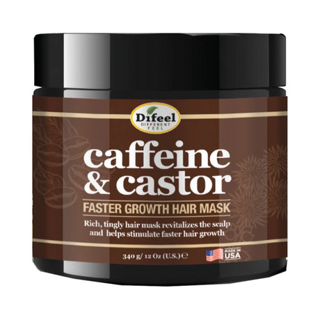 Difeel Caffeine & Castor Hair Mask 12 Oz (Pack of 24)