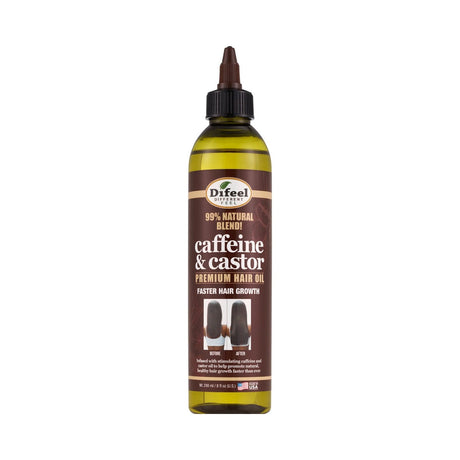 Difeel Caffeine & Castor Hair Oil 8 Oz (Pack of 24)