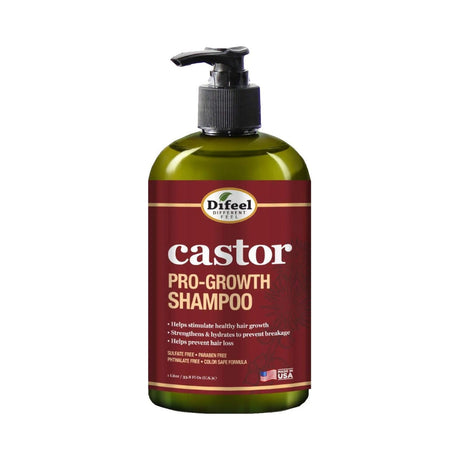 Difeel Castor Pro-Growth Shampoo 12 Oz (Pack of 12)