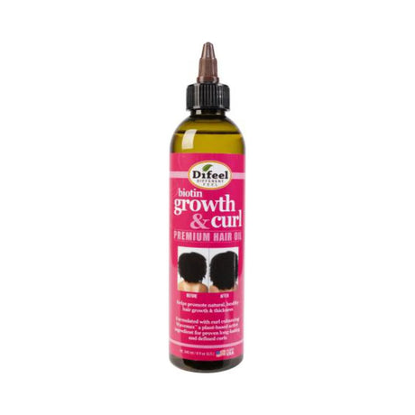 Difeel Biotin Growth Curl Premium Hair Oil 8 Oz (Pack of 24)