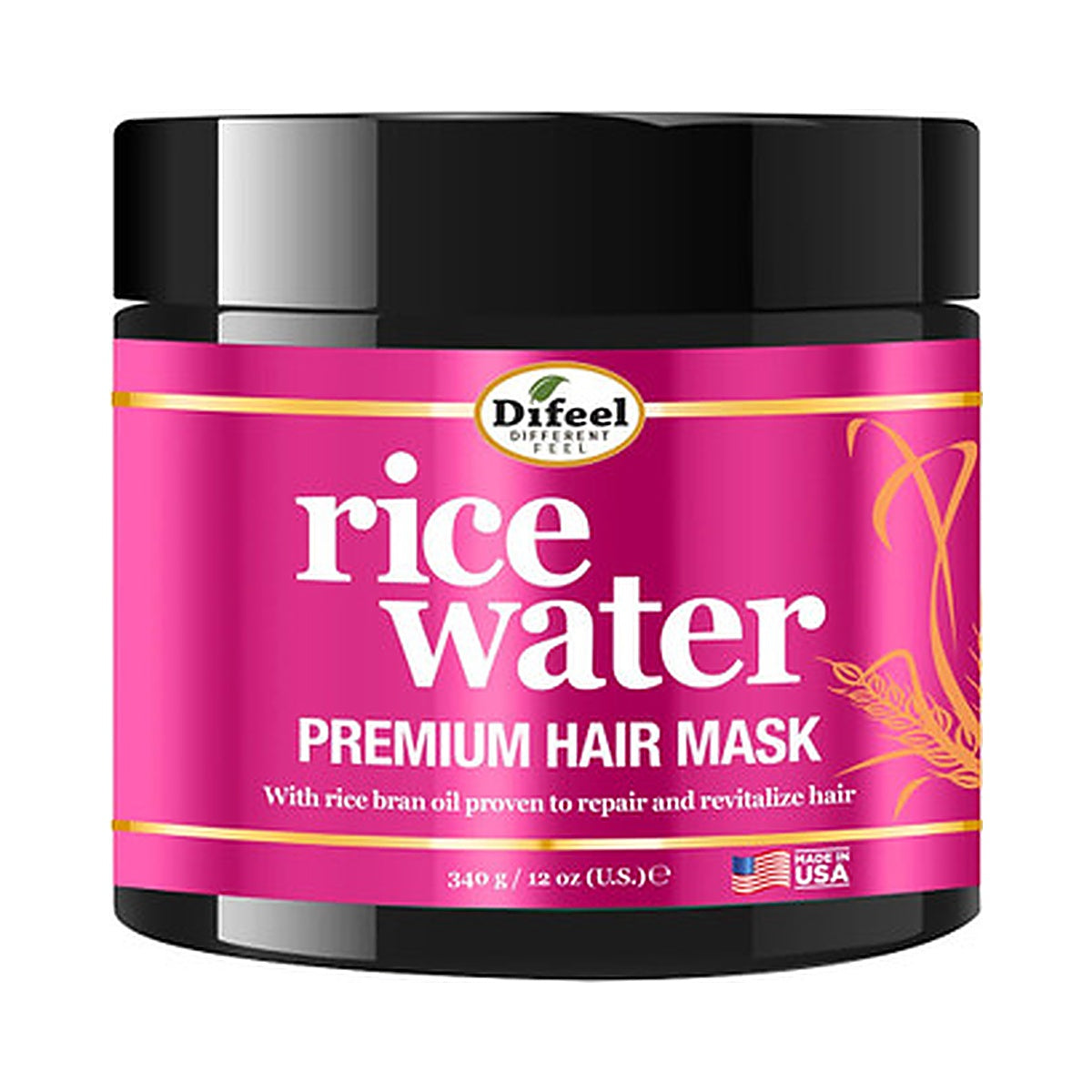 Difeel Hair Mask Rice Water 12 Oz (Pack of 24)