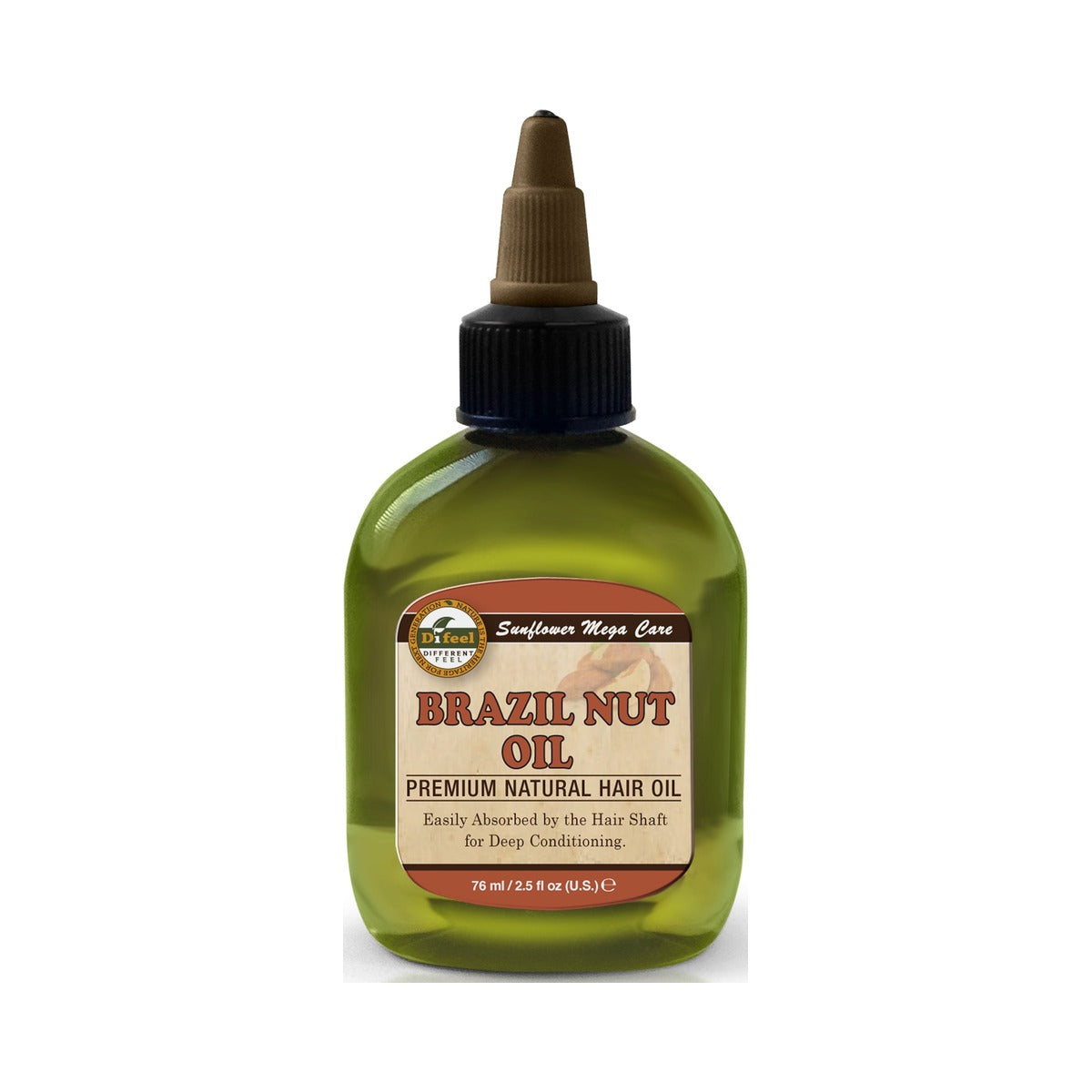 Difeel Sunflower Premium Mega Hair Oil Brazilian Nut 2.5 Oz (Pack of 24)