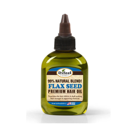 Difeel Premium Natural Hair Oil Flax Seed 2.5 Oz (Pack of 24)