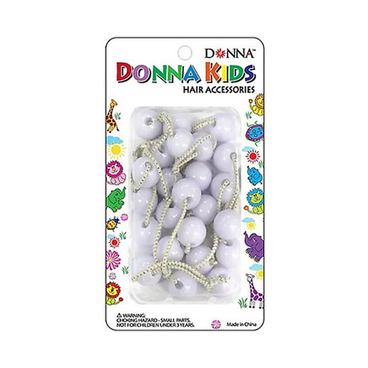 Donna Kids Ponytail Ball Bands White (Pack of 24)