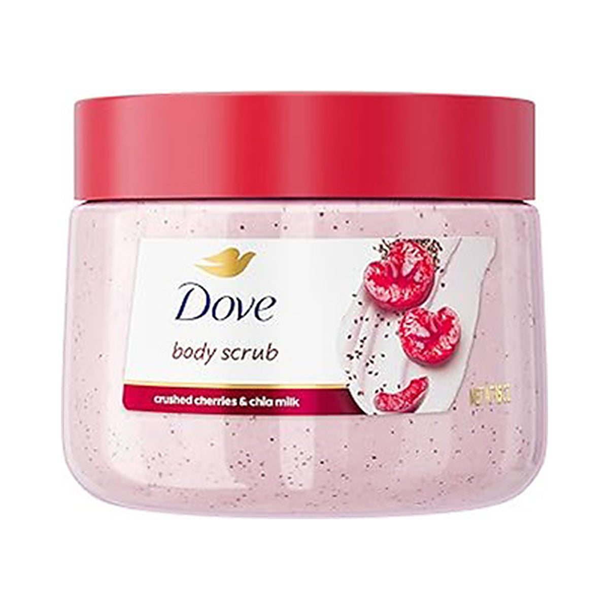 Dove Body Scrub Crushed Cherries & Chia 15 Oz (Pack of 12)