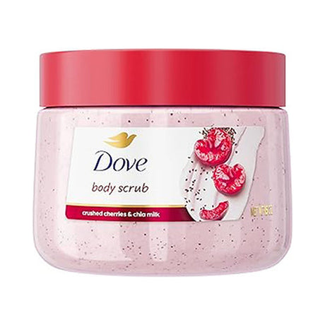 Dove Body Scrub Crushed Cherries & Chia 15 Oz (Pack of 12)