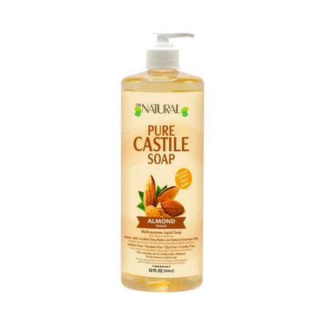 Dr. Natural Castile Liquid Soap Almond 32 Oz (Pack of 6)