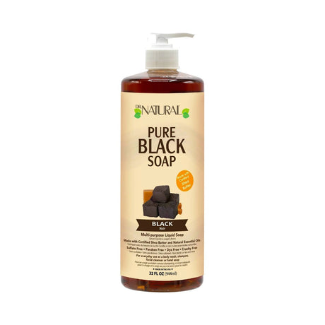 Dr. Natural Pure Black Soap 32 Oz (Pack of 6)