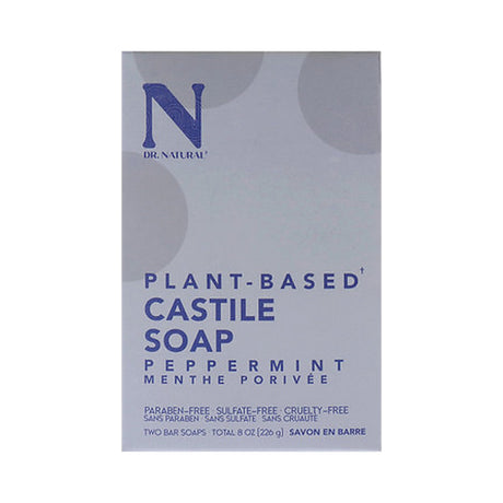 Dr. Natural Castile Gentle Bar Soap Peppermint 8 Oz (Pack of 18)