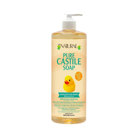 Dr. Natural Castile Liquid Soap Unscented Baby 32 Oz (Pack of 6)