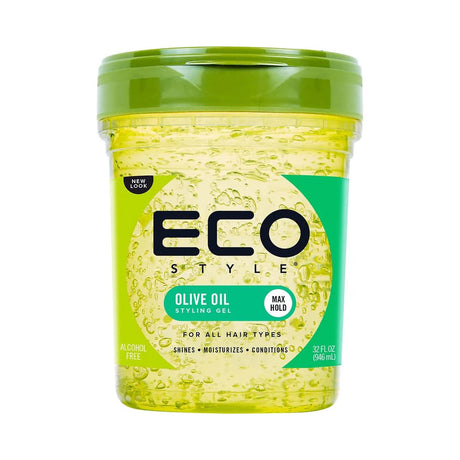 Eco Style Professional Olive Oil Styling Gel 32 Fl Oz (Pack of 6)