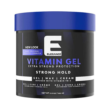 Elegance Extra Strong Protection Medium Hold Hair Gel 33.8 Oz (Pack of 12)